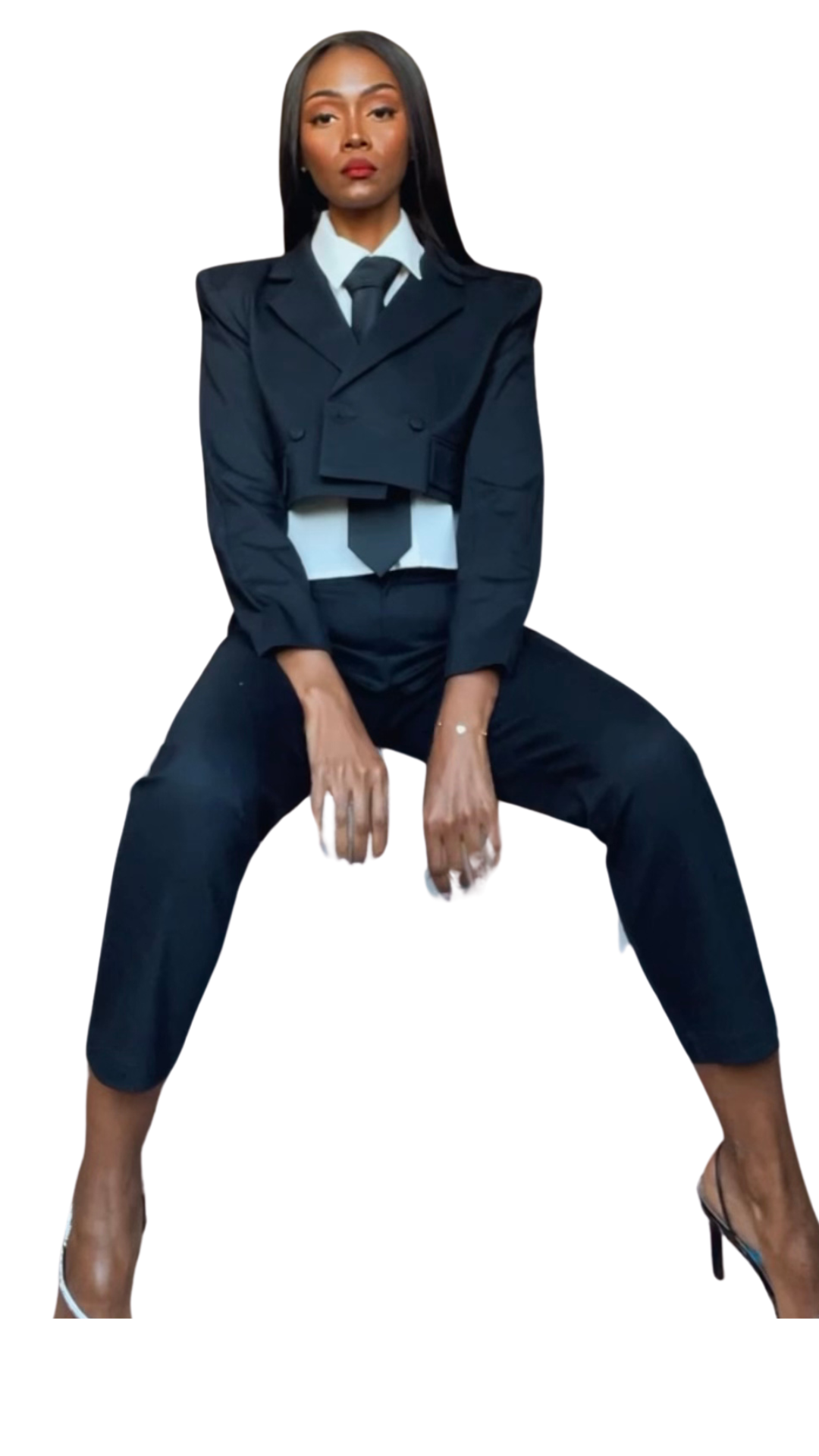 Cropped Blazer Black