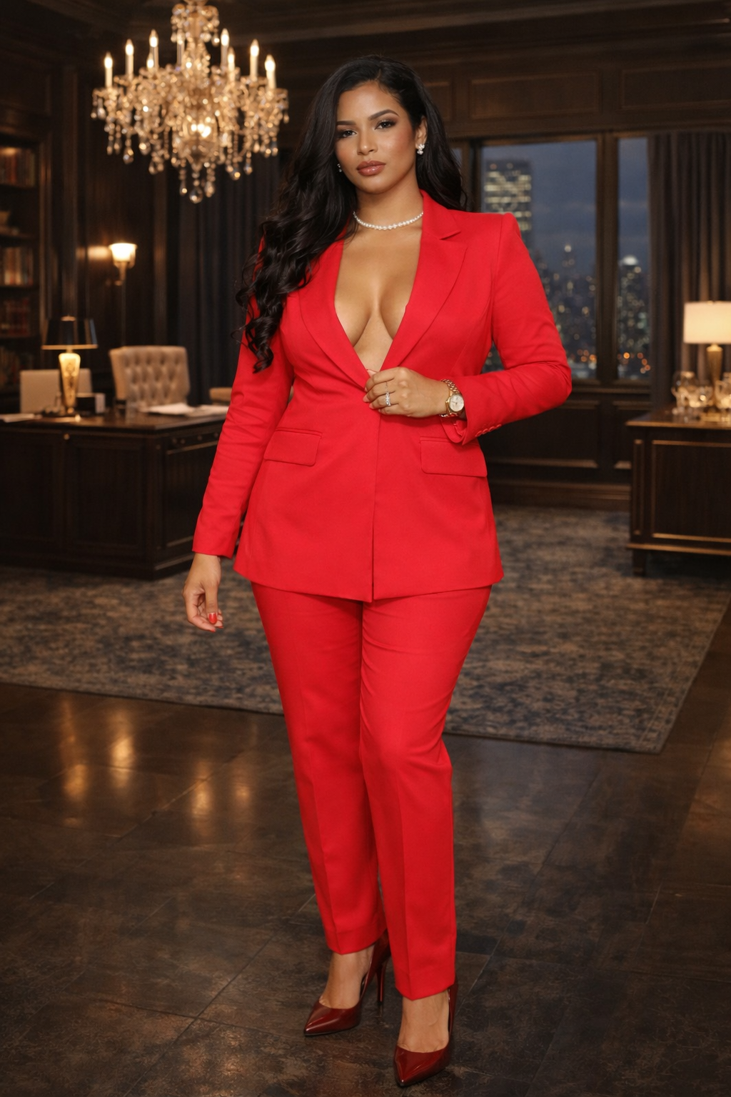 Timeless Trouser Crimson Red