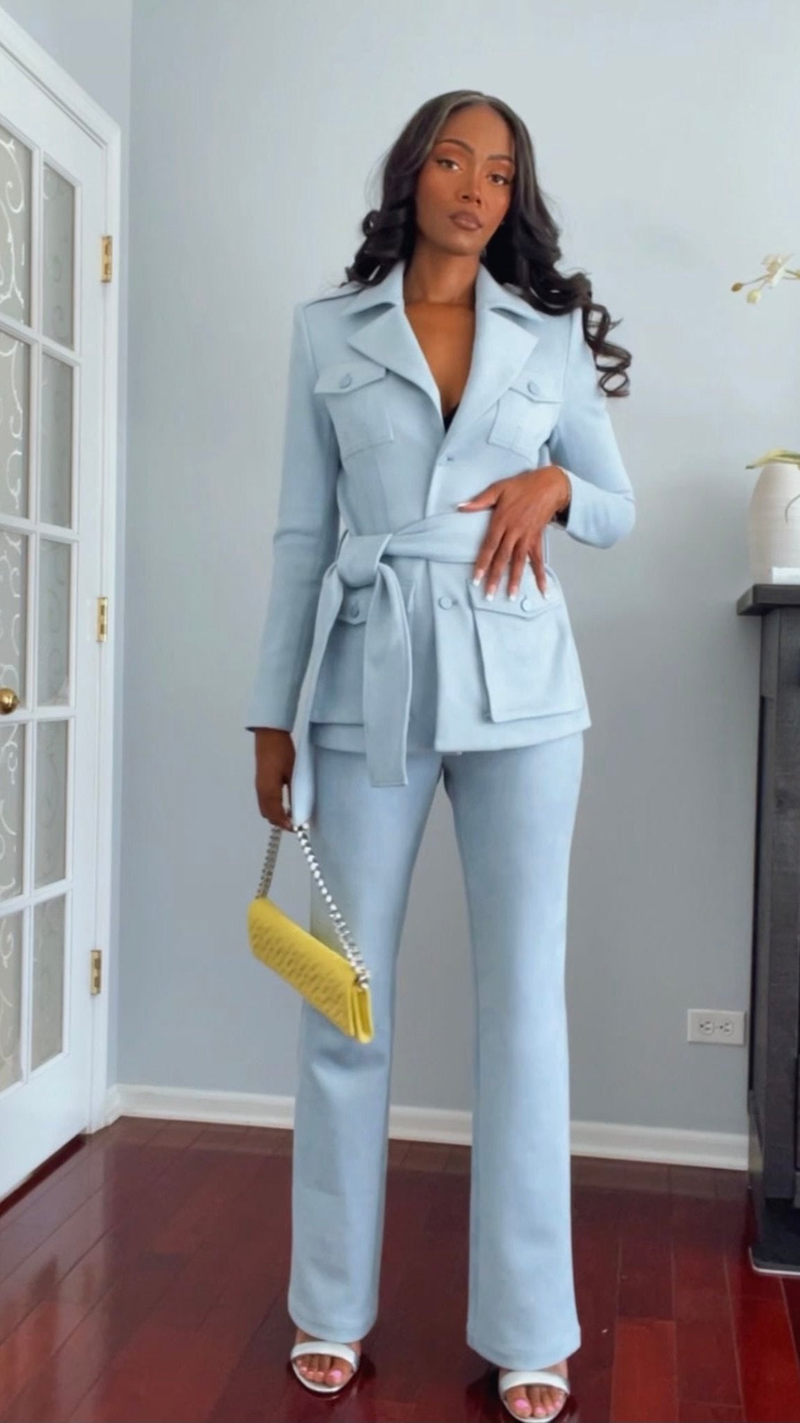 Cargo Blazer Powder Blue