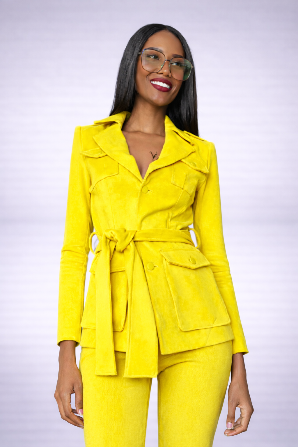 Cargo Blazer Citrus Suede
