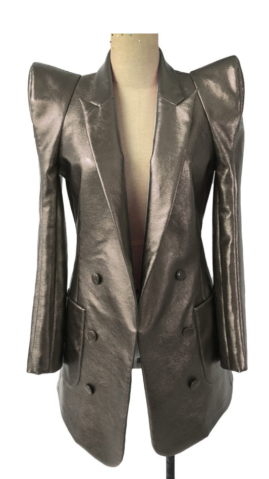 “Extra” Shoulder Blazer Pewter