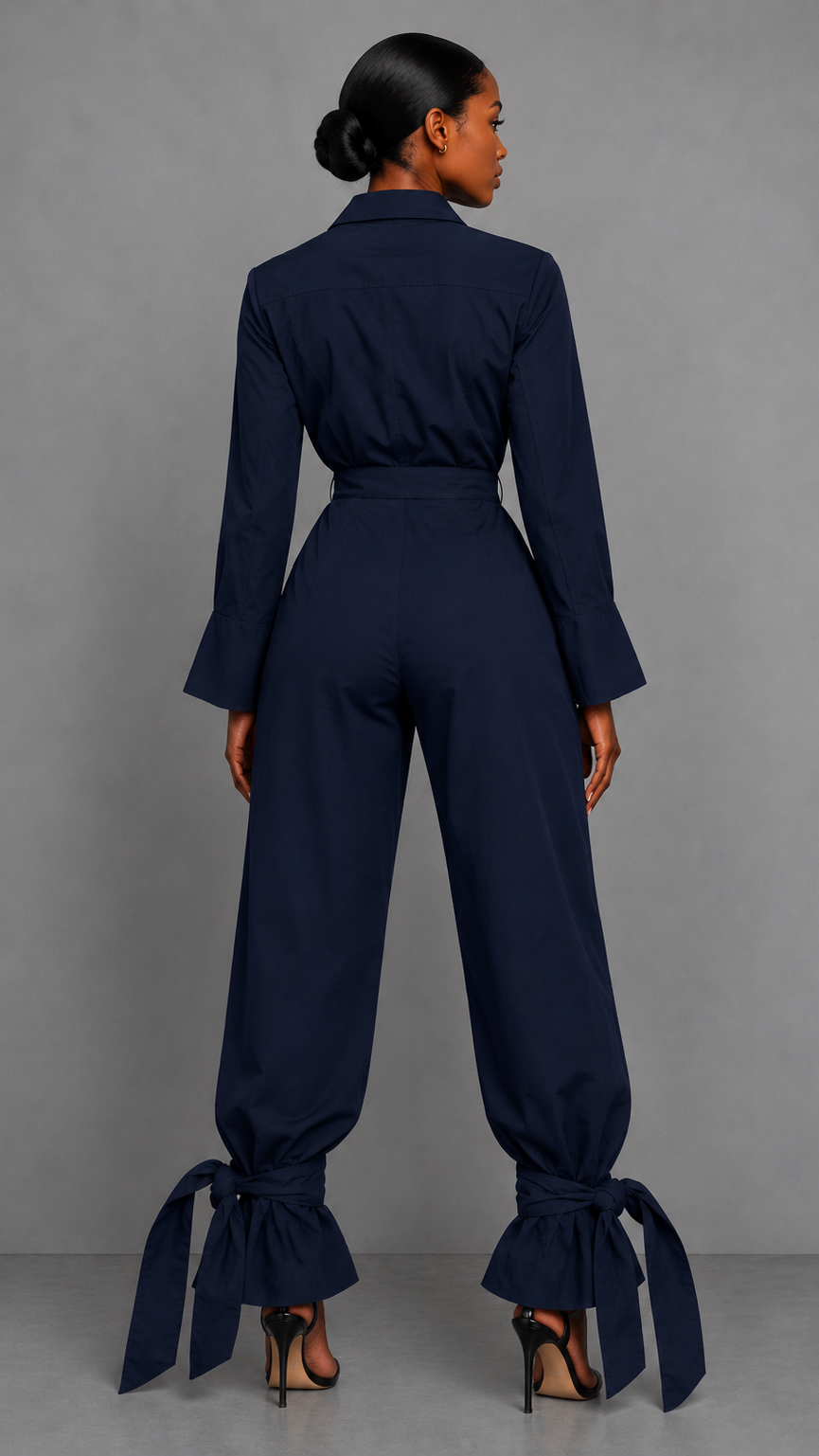 "Safari Cargo" Jumpsuit Navy Blue