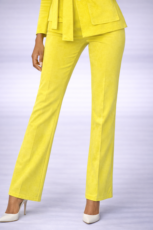 Perfect Fit Trouser Citrus Micro Suede