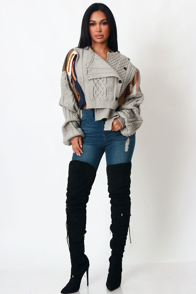 Knit Patchwork Sweater