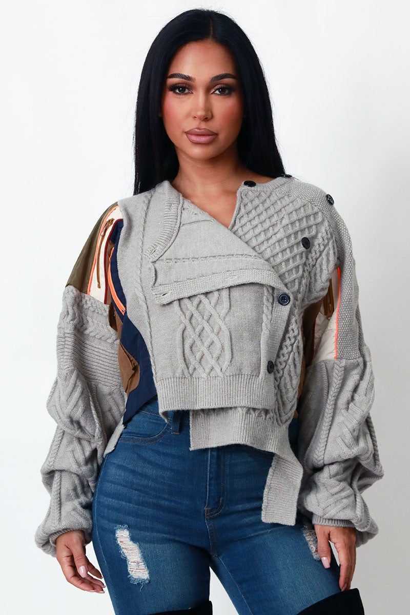 Knit Patchwork Sweater