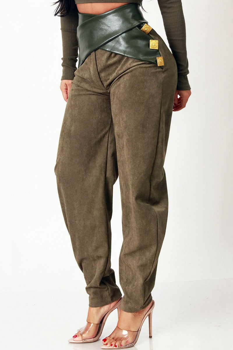 Vegan Leather Bollaro pant