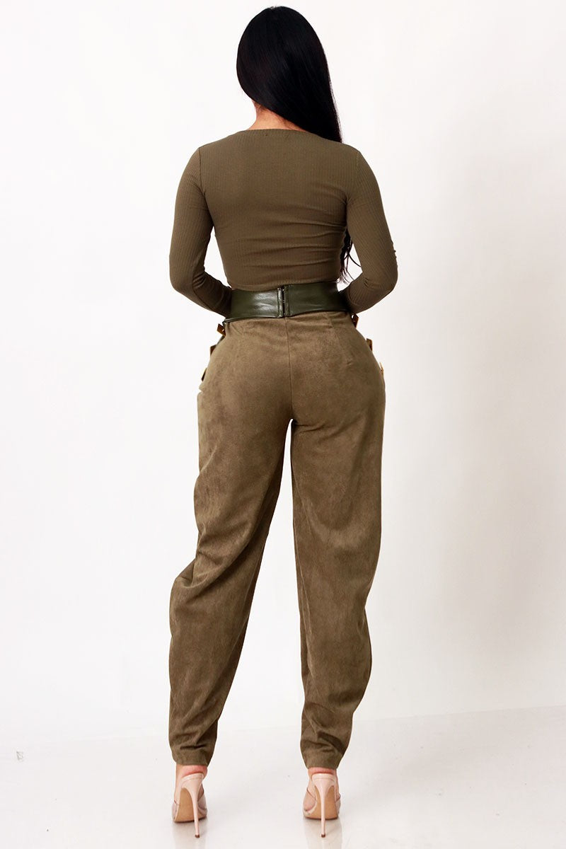 Vegan Leather Bollaro pant