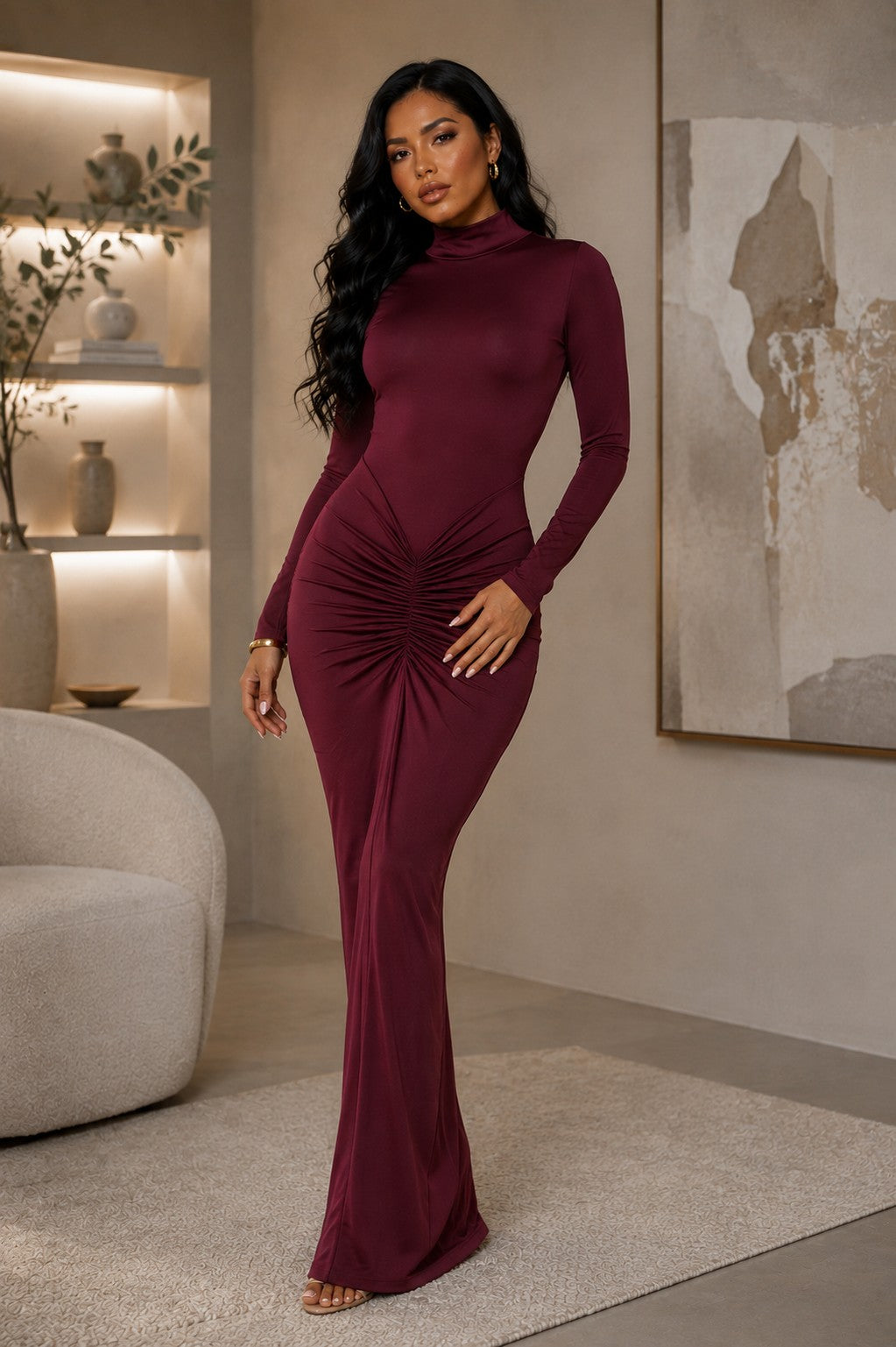 Ruched Maxi Dress