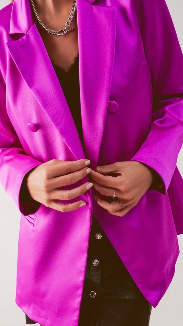 Satin Double Breasted Suit