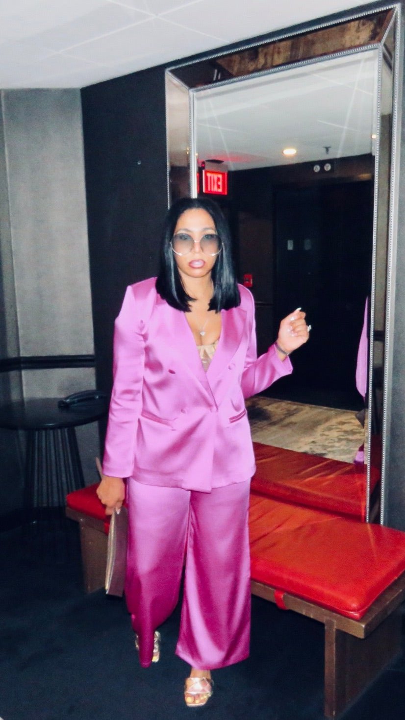 Satin Double Breasted Suit