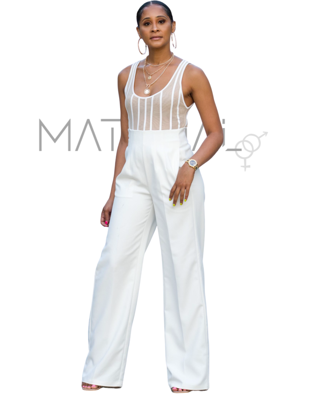 High waist extreme flare floor length pant